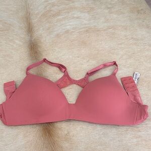 Victoria's Secret Dusty Rose Lace-Back Bra